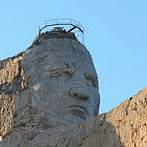 The head of the Crazy Horse Monument